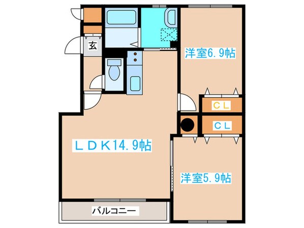 ラフィ－ネの物件間取画像